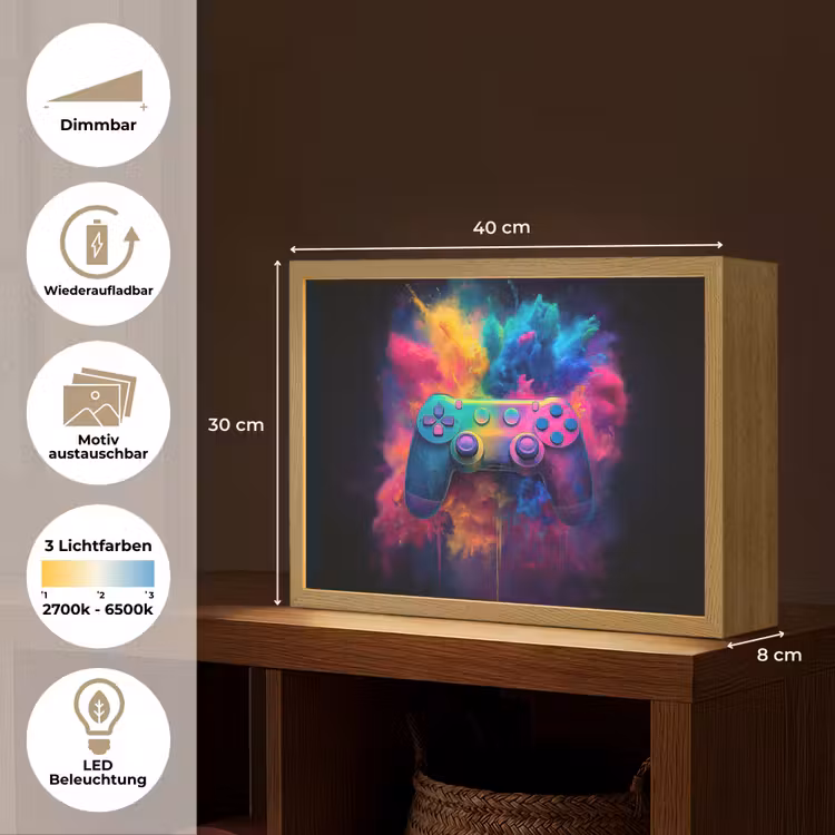 Controller - Neon - Explosie - Kleurrijk Light Box met batterij (Wandlamp kind) middel -USP_websiteoverzichtDE