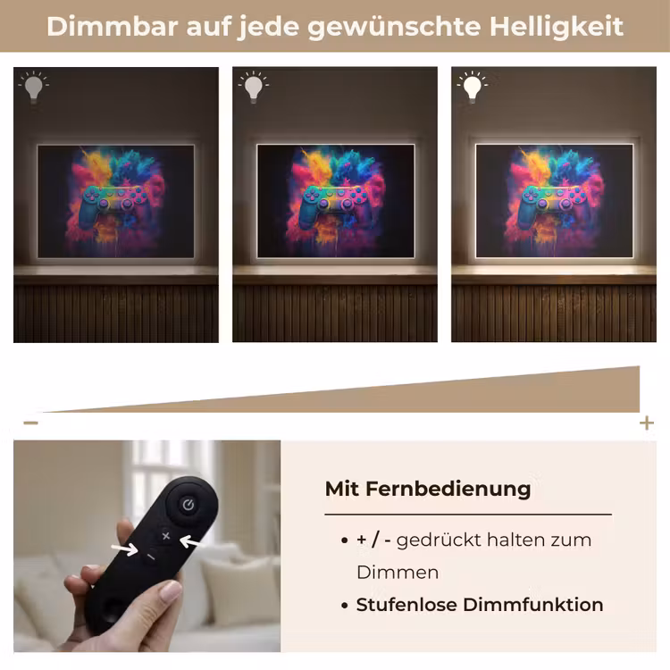 Controller - Neon - Explosie - Kleurrijk Light Box met batterij (Wandlamp kind) middel -USP_dimbaarDE