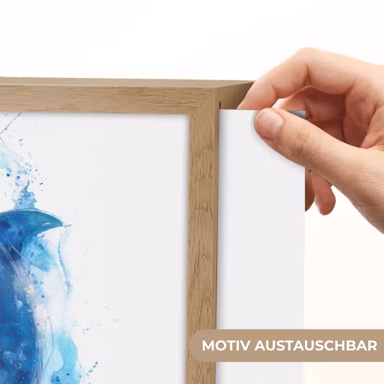 Dolfijn - Water - Blauw Light Box met batterij (Wandlamp kind) middel -USP_websiteprintDE