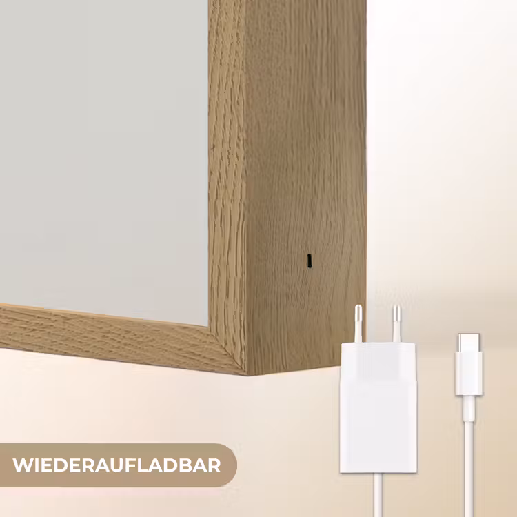 Dino - Bloemen - Blauw Light Box met batterij (Wandlamp kind) middel -USP_websiteoplaadbaarDE