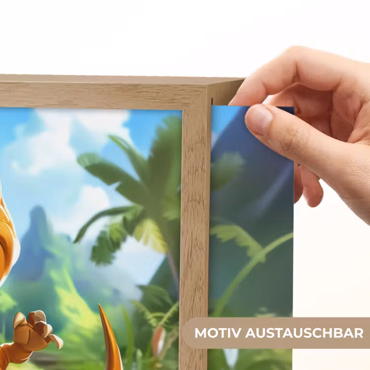 Dino - Voetbal - Groen Light Box met batterij (Wandlamp kind) middel -USP_websiteprintDE