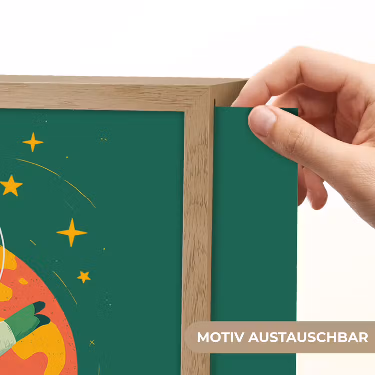 Dino - Groen - Planeet Light Box met batterij (Wandlamp kind) middel -USP_websiteprintDE