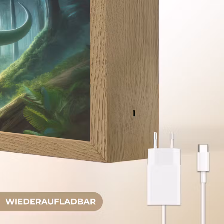 Dino - Jongens - Groen - Blauw - T-Rex Light Box met batterij (Wandlamp kind) middel -USP_websiteoplaadbaarDE