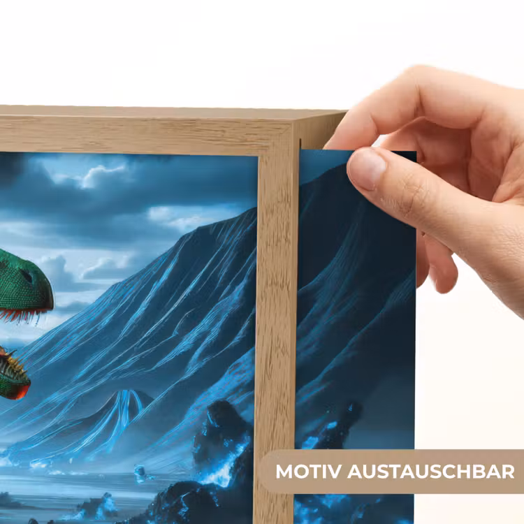 Dino - Lava - Groen - Jongens Light Box met batterij (Wandlamp kind) middel -USP_websiteprintDE