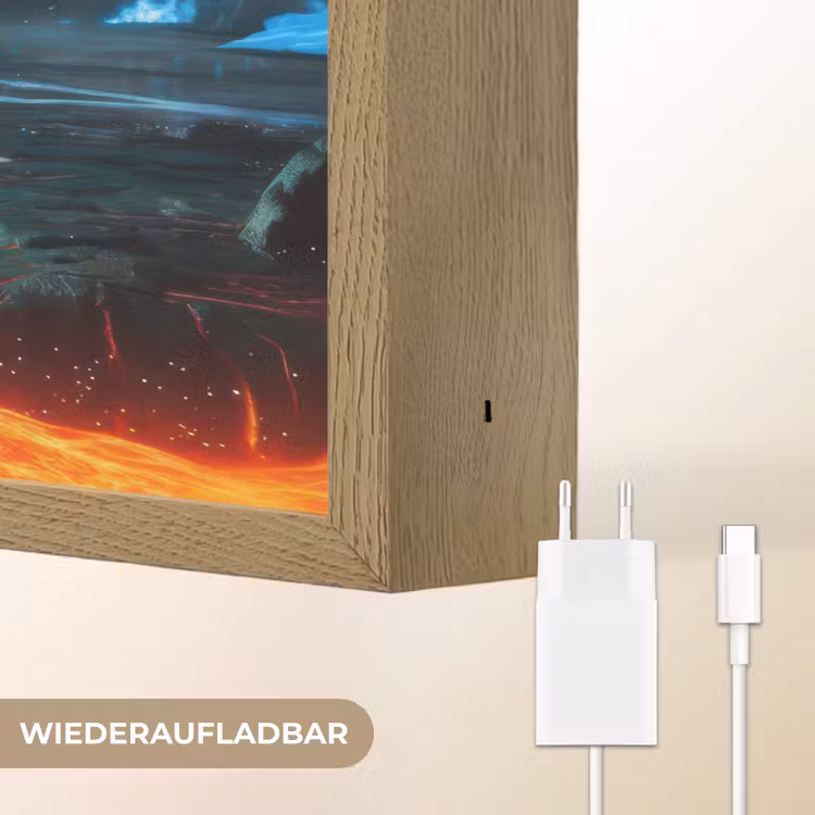 Dino - Lava - Groen - Jongens Light Box met batterij (Wandlamp kind) middel -USP_websiteoplaadbaarDE