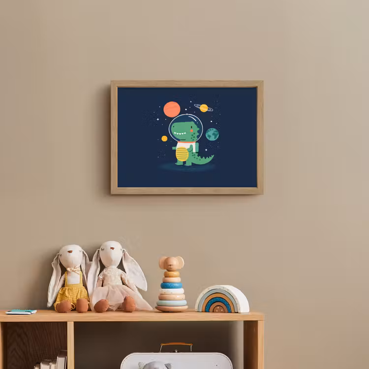 Dino - Ruimtepak - Planeten Light Box met batterij (Wandlamp kind) middel -sfeer2_kind