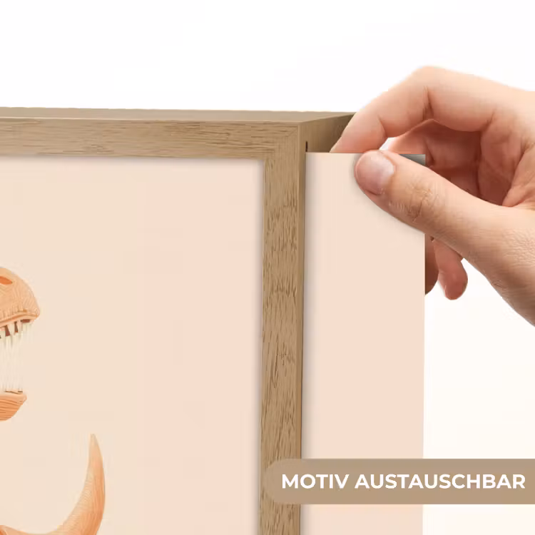 Dino - T-Rex - Oranje Light Box met batterij (Wandlamp kind) middel -USP_websiteprintDE