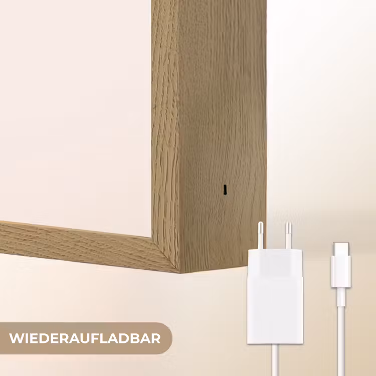 Dinosaurus - Bladeren - Pastel Light Box met batterij (Wandlamp kind) middel -USP_websiteoplaadbaarDE