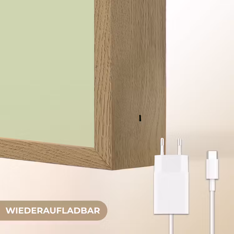 Dinosaurus - Groen - Planten - Cirkel Light Box met batterij (Wandlamp kind) middel -USP_websiteoplaadbaarDE