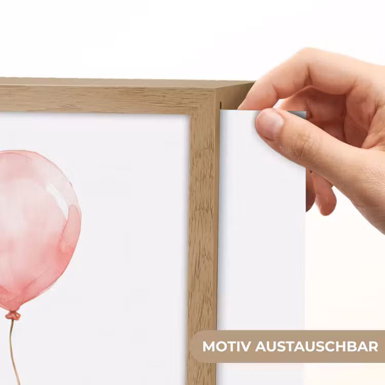 Draak - Baby dier - Roze ballon Light Box met batterij (Wandlamp kind) middel -USP_websiteprintDE