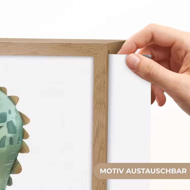 Draak - Wees moedig - Quote Light Box met batterij (Wandlamp kind) middel -USP_websiteprintDE