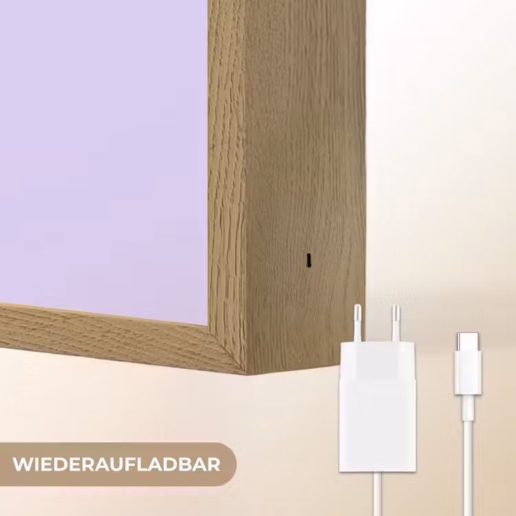 Eend - Sjaal - Paars Light Box met batterij (Wandlamp kind) middel -USP_websiteoplaadbaarDE