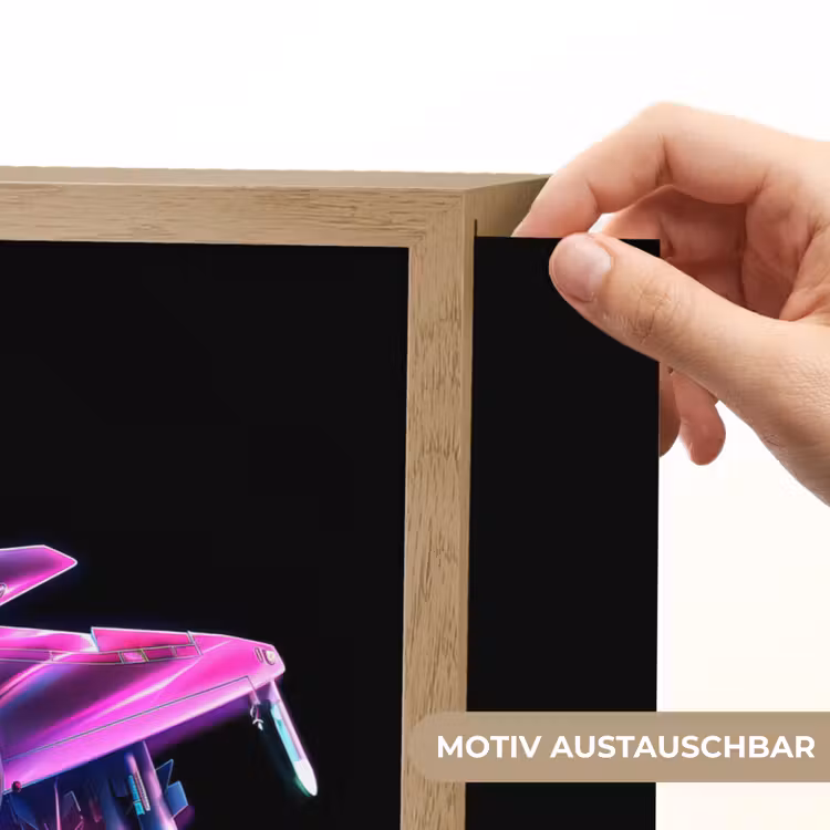 Straaljager - Blauw - Kleuren - Jongens - Zwart Light Box met batterij (Wandlamp kind) middel -USP_websiteprintDE