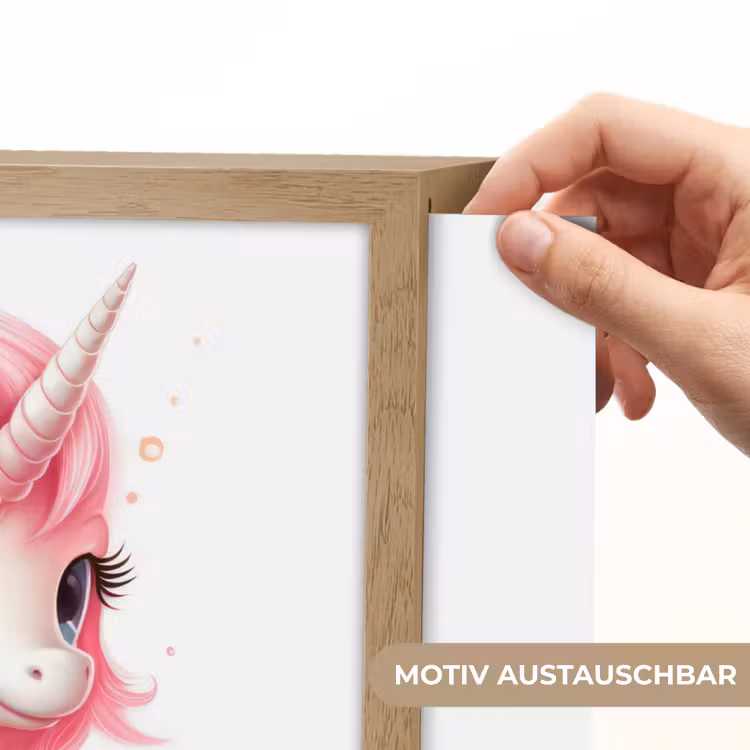 Unicorn - Meisjes - Kinderen - Eenhoorn - Roze Light Box met batterij (Wandlamp kind) middel -USP_websiteprintDE