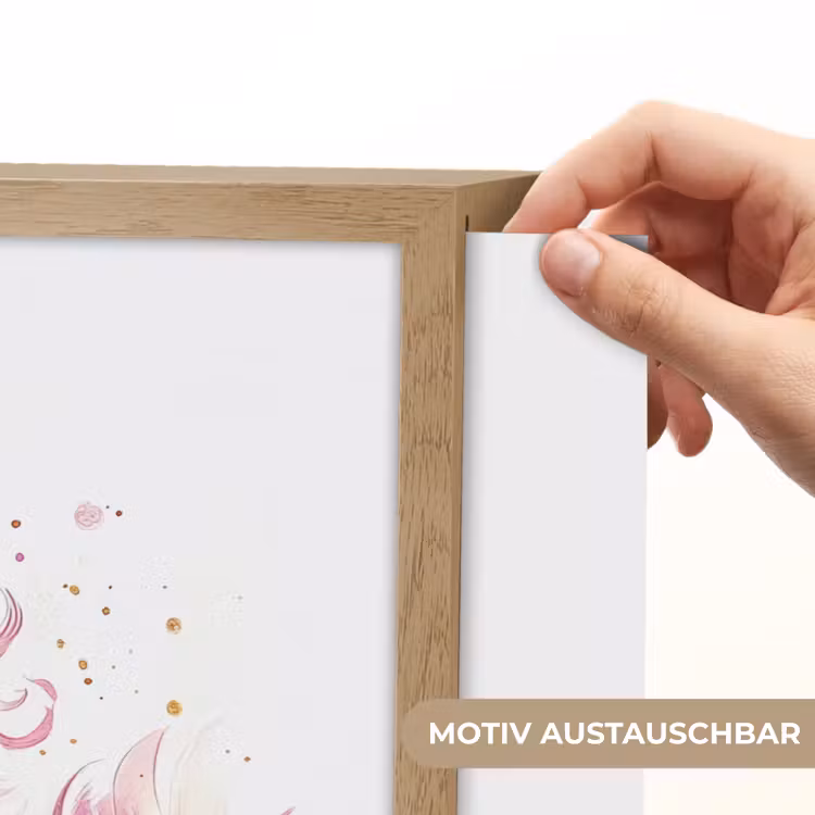 Eenhoorn - Roze - Magie Light Box met batterij (Wandlamp kind) middel -USP_websiteprintDE