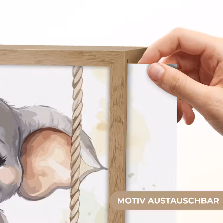 Olifant - Dier - Kinderen - Jungle Light Box met batterij (Wandlamp kind) middel -USP_websiteprintDE