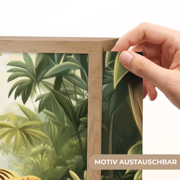 Olifant - Tijger - Bos - Jungle Light Box met batterij (Wandlamp kind) middel -USP_websiteprintDE