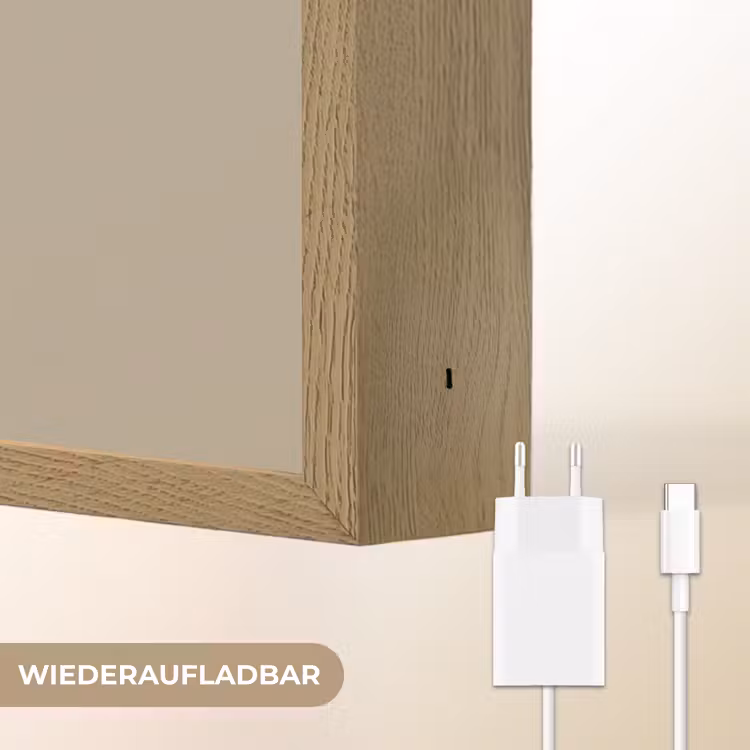 Olifant - Witte bloemen - Kindvriendelijk Light Box met batterij (Wandlamp kind) middel -USP_websiteoplaadbaarDE