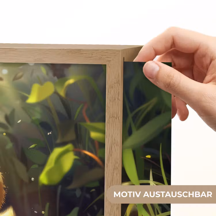 Eendjes - Dieren - Natuur Light Box met batterij (Wandlamp kind) middel -USP_websiteprintDE