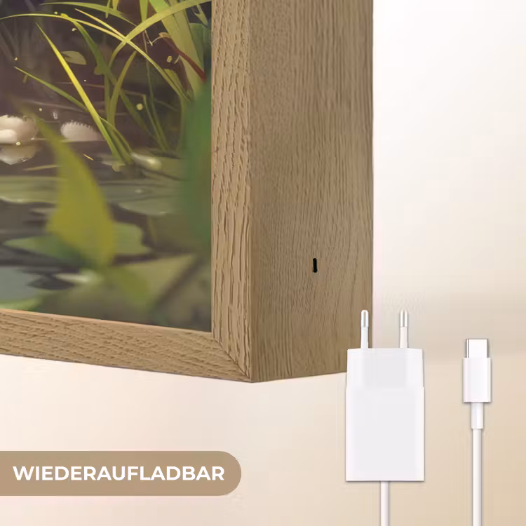 Eendjes - Dieren - Natuur Light Box met batterij (Wandlamp kind) middel -USP_websiteoplaadbaarDE