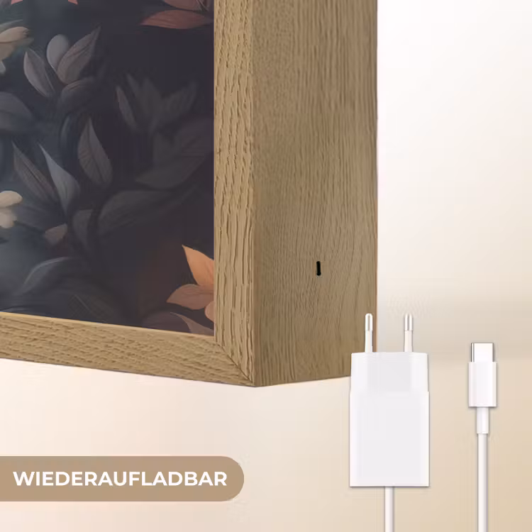 Uil - Bos - Bloemen - Vlinders Light Box met batterij (Wandlamp kind) middel -USP_websiteoplaadbaarDE
