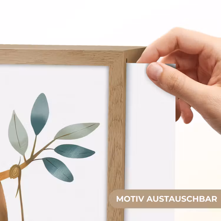 Luiaard - Dier - Jungle dieren Light Box met batterij (Wandlamp kind) middel -USP_websiteprintDE