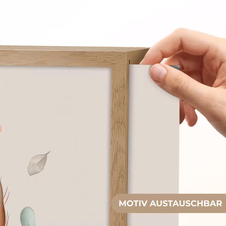 Veer - Bohemian - Boho - Pastel kleuren Light Box met batterij (Wandlamp kind) middel -USP_websiteprintDE