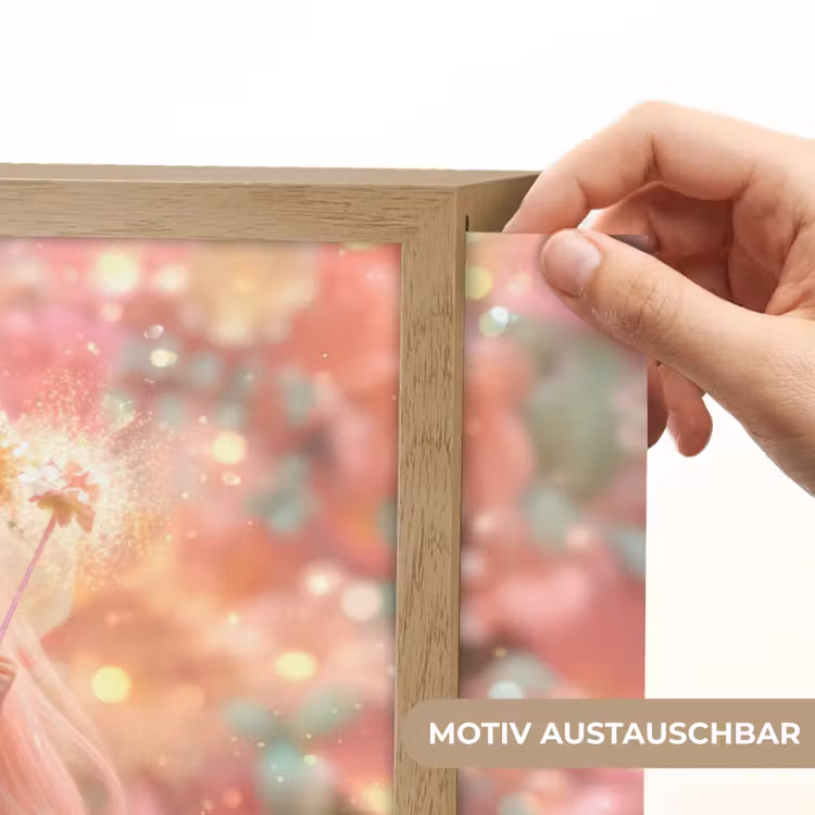 Fee - Bloemen - Roze Light Box met batterij (Wandlamp kind) middel -USP_websiteprintDE