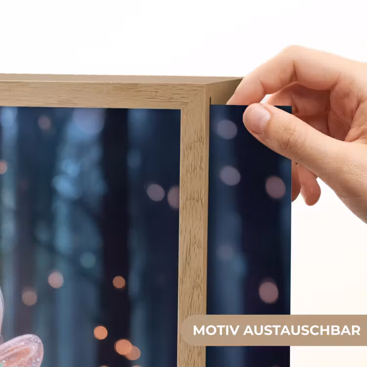 Elfje - Cartoon - Bos - Lichtjes Light Box met batterij (Wandlamp kind) middel -USP_websiteprintDE