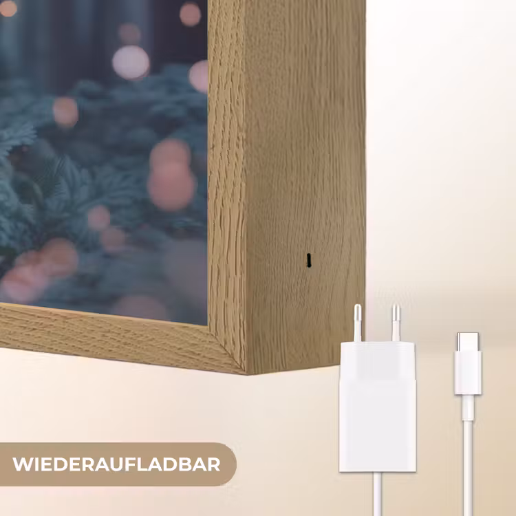 Elfje - Cartoon - Bos - Lichtjes Light Box met batterij (Wandlamp kind) middel -USP_websiteoplaadbaarDE