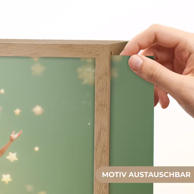 Fee - Groen - Sprookje - Sterren Light Box met batterij (Wandlamp kind) middel -USP_websiteprintDE