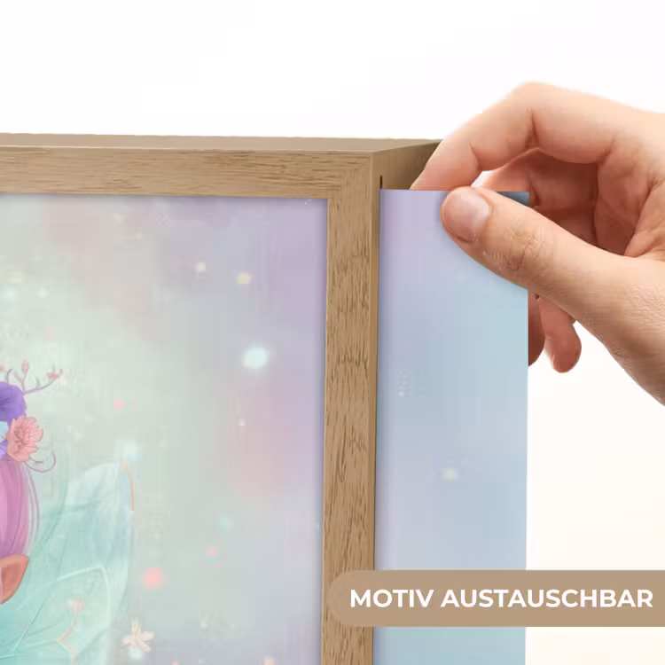 Fee - Paars - Glinsters Light Box met batterij (Wandlamp kind) middel -USP_websiteprintDE