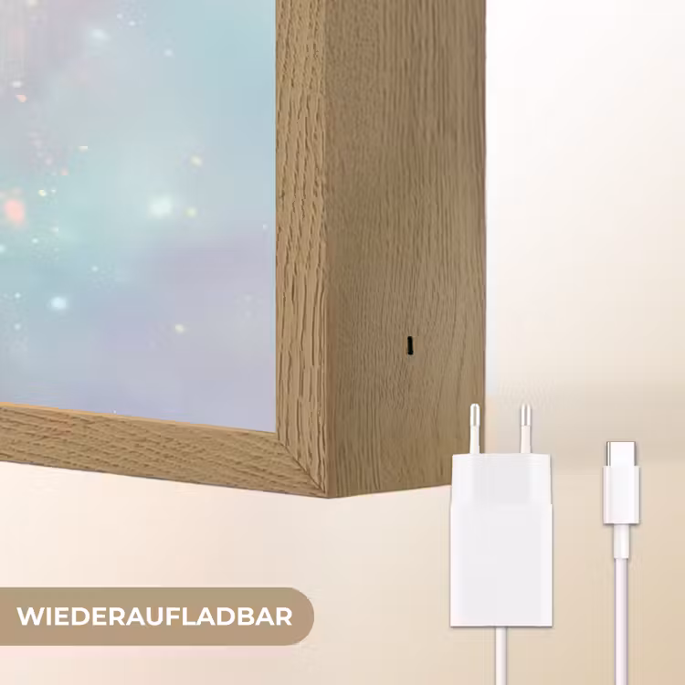 Fee - Paars - Glinsters Light Box met batterij (Wandlamp kind) middel -USP_websiteoplaadbaarDE