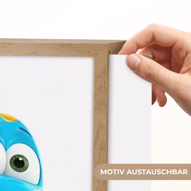 Vliegtuig - Blauw - Kinderen - Jongens Light Box met batterij (Wandlamp kind) middel -USP_websiteprintDE