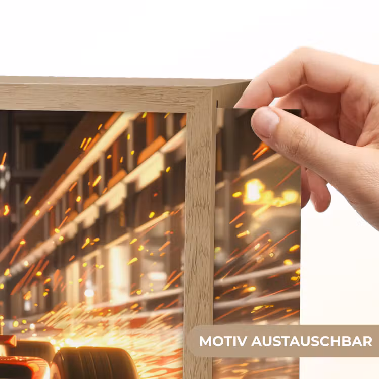 Formule 1 - Auto - Race - Goud - Jongens Light Box met batterij (Wandlamp kind) middel -USP_websiteprintDE