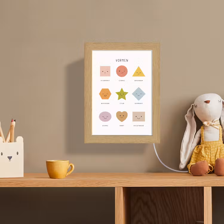 Vormen - Leren voor kinderen - Educatief - Kleuren Light Box met kabel (Wandlamp kind) klein -sfeer2_kind