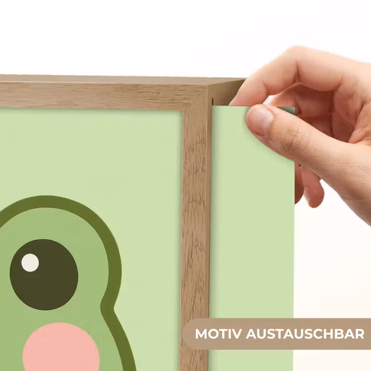 Kikker - Groen - Vriendelijkheid Light Box met batterij (Wandlamp kind) middel -USP_websiteprintDE