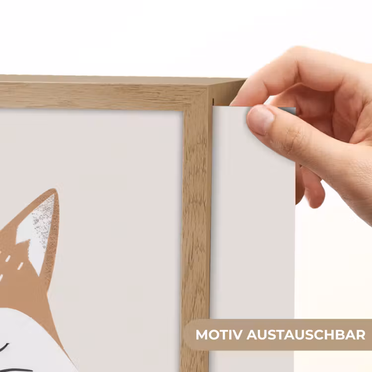Vos - Dier - Bosdieren Light Box met batterij (Wandlamp kind) middel -USP_websiteprintDE
