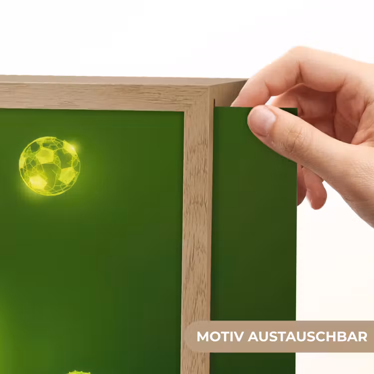 Voetbal - Groen - Omhaal Light Box met batterij (Wandlamp kind) middel -USP_websiteprintDE
