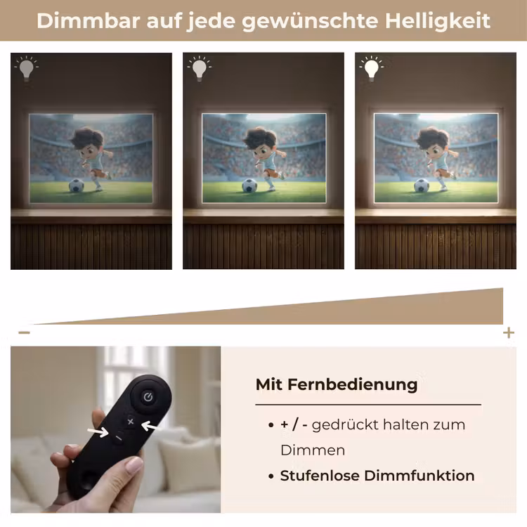 Voetbal - Jongen - Stadion Light Box met batterij (Wandlamp kind) middel -USP_dimbaarDE