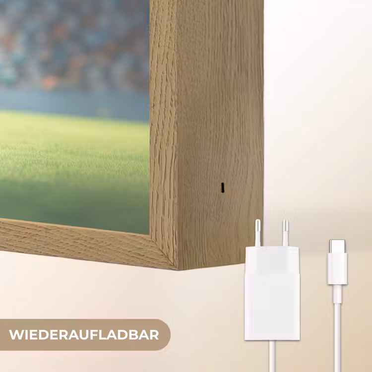 Voetbal - Jongen - Stadion Light Box met batterij (Wandlamp kind) middel -USP_websiteoplaadbaarDE