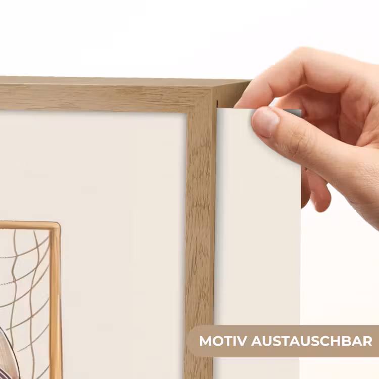 Voetbal - Goal - Gras - Beige Light Box met batterij (Wandlamp kind) middel -USP_websiteprintDE