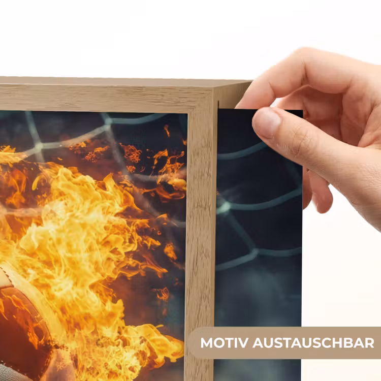 Voetbal - Goal - Doelnet - Vuur Light Box met batterij (Wandlamp kind) middel -USP_websiteprintDE