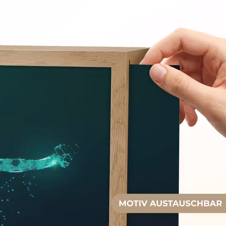 Voetballer - Trap - Blauw - Digitaal Light Box met batterij (Wandlamp kind) middel -USP_websiteprintDE