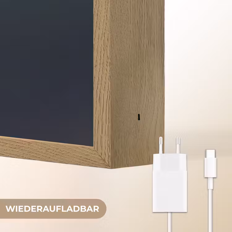 Voetballer - Trap - Blauw - Digitaal Light Box met batterij (Wandlamp kind) middel -USP_websiteoplaadbaarDE