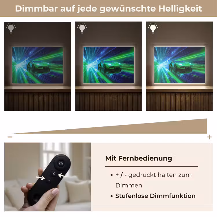 Snelheid - Licht - Sportwagen - Groen Light Box met batterij (Wandlamp kind) middel -USP_dimbaarDE