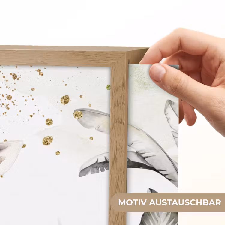 Giraffe - Bladeren - Kinderen - Dieren - Jungle Light Box met batterij (Wandlamp kind) middel -USP_websiteprintDE