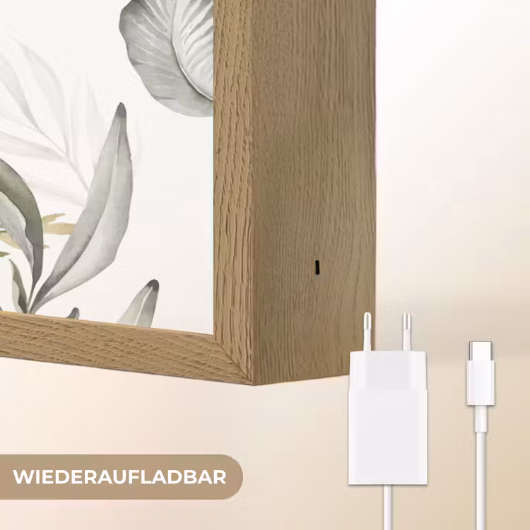Giraffe - Bladeren - Kinderen - Dieren - Jungle Light Box met batterij (Wandlamp kind) middel -USP_websiteoplaadbaarDE