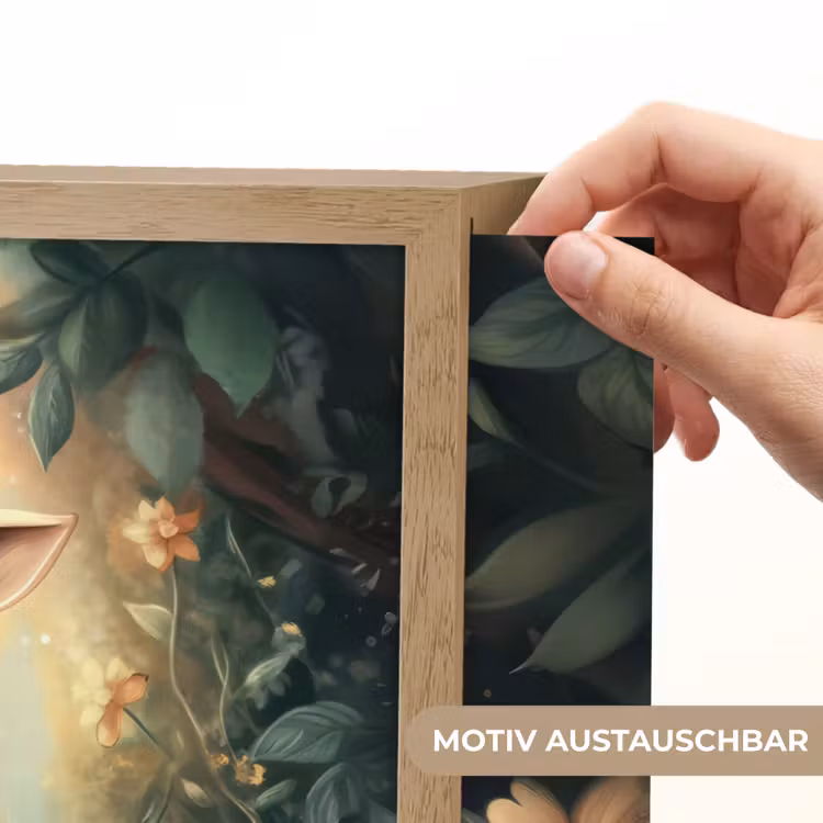 Giraffe - Jungle - Bloemen Light Box met batterij (Wandlamp kind) middel -USP_websiteprintDE