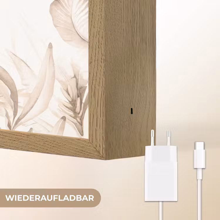Giraffe - Jungle - Bruin - Kinderen Light Box met batterij (Wandlamp kind) middel -USP_websiteoplaadbaarDE